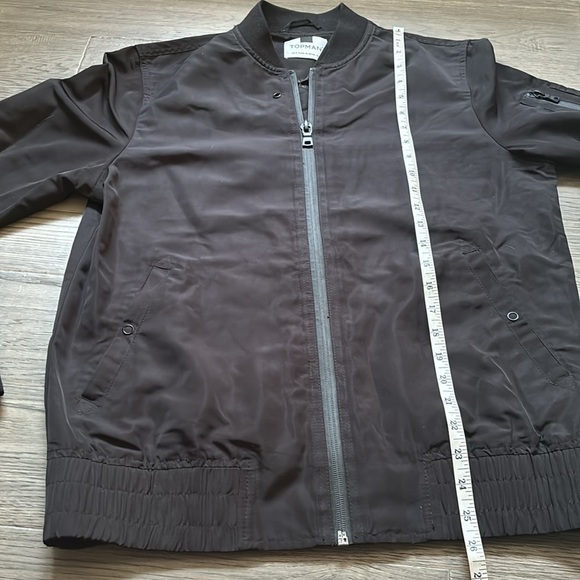 🔥Topman🔥 | Black shiny lightweight bomber jacket - Picture 7 of 12